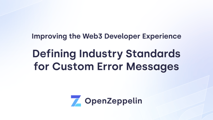 Defining Industry Standards for Custom Error Messages