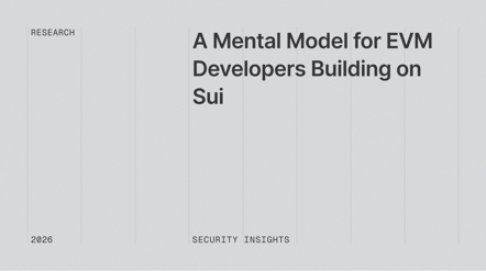 A Mental Model for EVM Developers Building on Sui