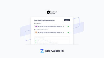 OpenZeppelin Upgrades App for Gnosis Safe