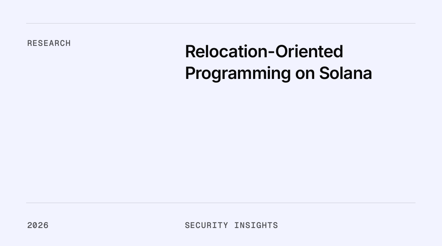 Relocation-Oriented Programming on Solana